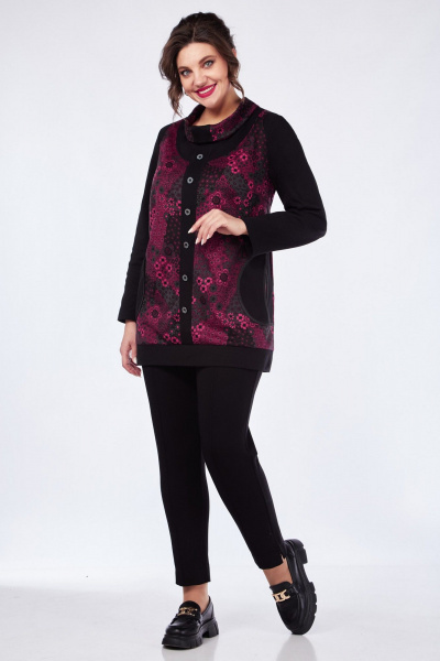 Джемпер женский трикотажный прямой без застежки Matini 4.727/1 фуксия - фото 8