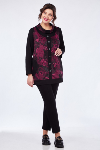 Джемпер женский трикотажный прямой без застежки Matini 4.727/1 фуксия - фото 7