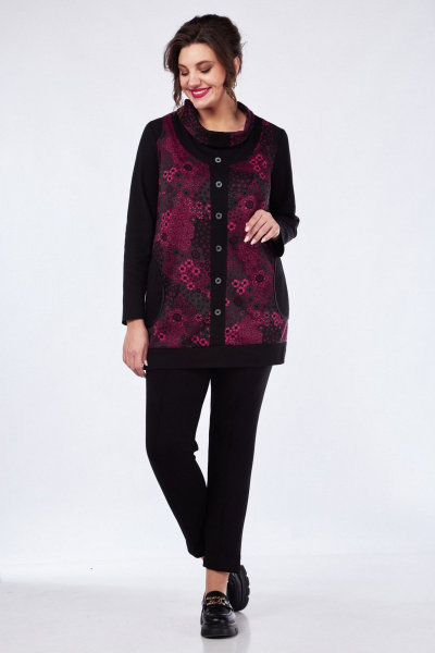 Джемпер женский трикотажный прямой без застежки Matini 4.727/1 фуксия - фото 6