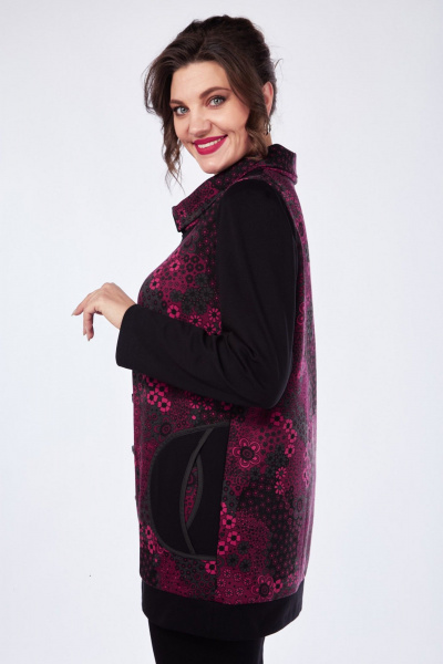 Джемпер женский трикотажный прямой без застежки Matini 4.727/1 фуксия - фото 3