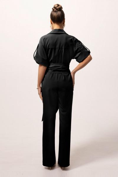 Демисезонный черный комбинезон из текстиля Golden Valley 1079-1 черный - фото 2