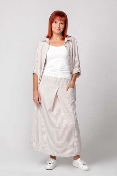 Юбка Соджи 441 бежевый - фото 1