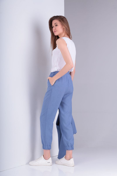 Брюки, накидка, топ Karina deLux B-153 бело-голубой - фото 2