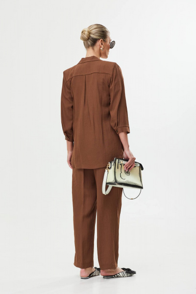 Брюки, жакет Твой имидж 1584 шоколад - фото 7