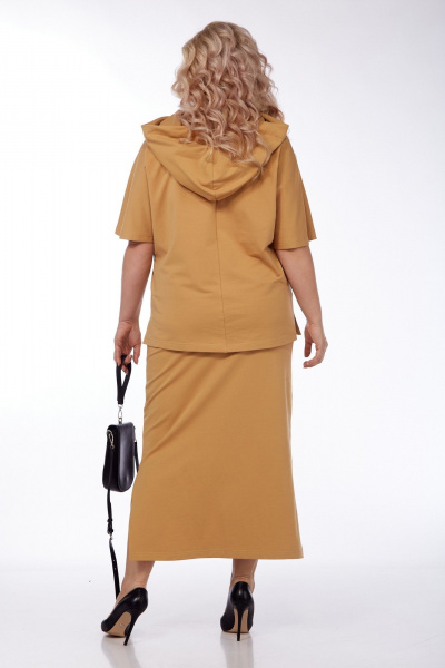 Комплект из трикотажного джемпера и юбки с разрезами Michel chic 1248/1 - фото 4