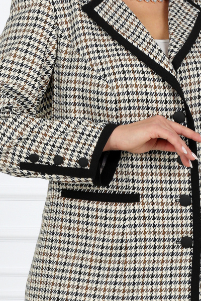 Жакет из костюмной ткани "гусиная лапка" Ninele 5978 гусиная лапка - фото 2