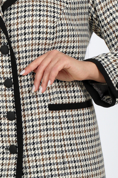 Жакет из костюмной ткани "гусиная лапка" Ninele 5978 гусиная лапка - фото 3