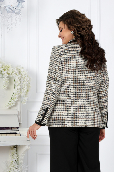 Жакет из костюмной ткани "гусиная лапка" Ninele 5978 гусиная лапка - фото 10