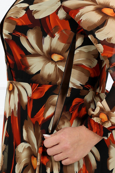 Платье Ninele 5983 красные ромашки - фото 4