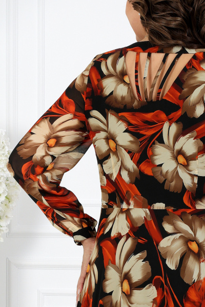 Платье Ninele 5983 красные ромашки - фото 5