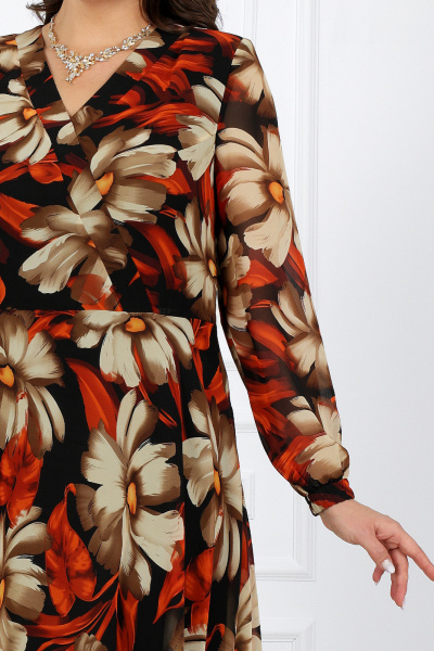 Платье Ninele 5983 красные ромашки - фото 10