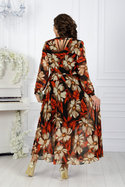 Платье Ninele 5983 красные ромашки - фото 12