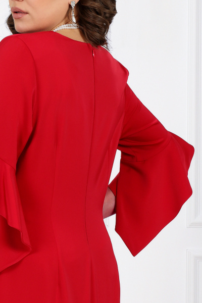 Комплект брюк и длинной туники из сатина для больших размеров Ninele 5990 красный - фото 12