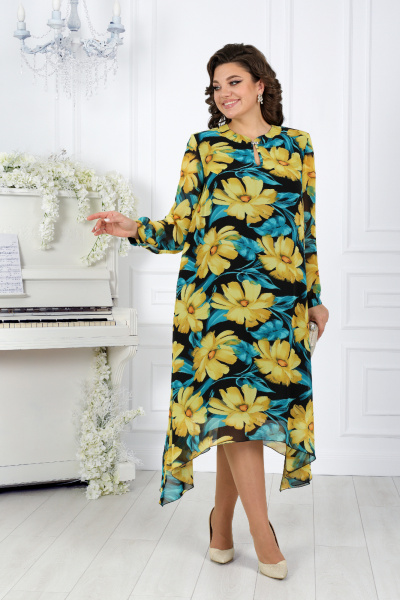 Платье Ninele 7307 желтые ромашки - фото 1