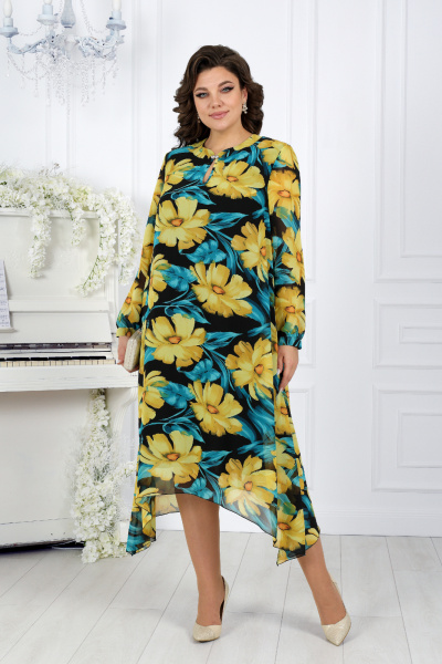 Платье Ninele 7307 желтые ромашки - фото 6