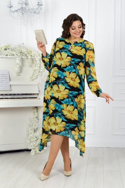 Платье Ninele 7307 желтые ромашки - фото 7