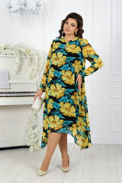 Платье Ninele 7307 желтые ромашки - фото 8