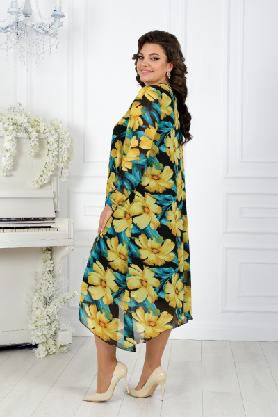 Платье Ninele 7307 желтые ромашки - фото 11