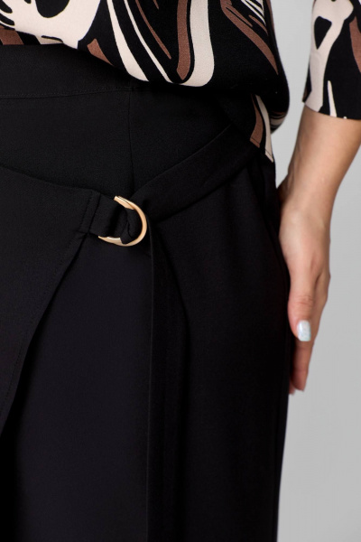 Блуза, брюки Мишель стиль 1172 черно-бежевый - фото 8