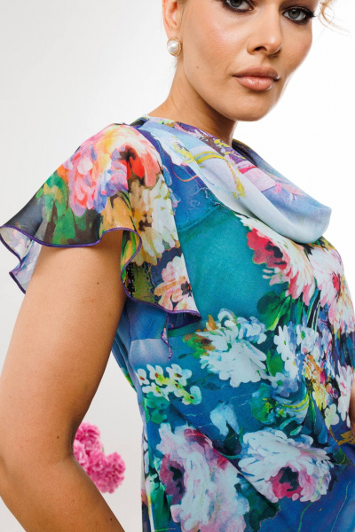 Жакет, платье Мода Юрс 2823 голубой - фото 7