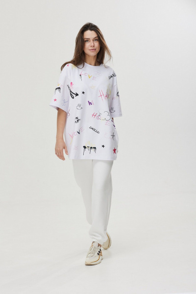 Брюки джоггеры из трикотажа с карманами MG Wear 4101 экрю - фото 4