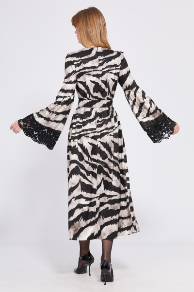 Платье EOLA 2565 бежево-черный_принт - фото 6