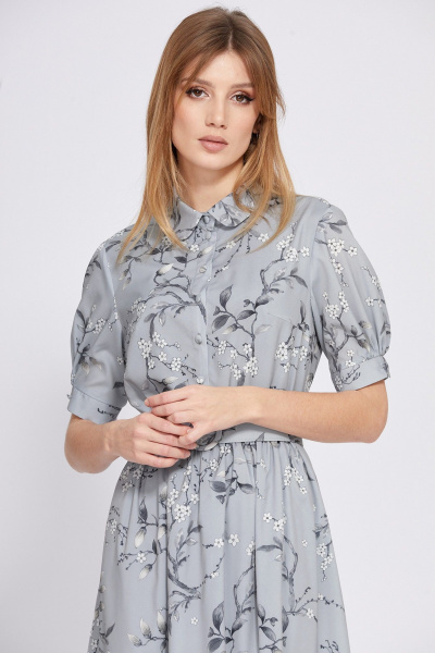 Платье EOLA 2569 серый_с_принтом - фото 5