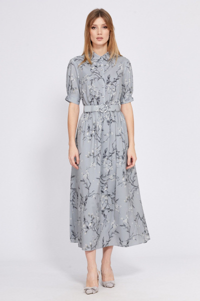 Платье EOLA 2569 серый_с_принтом - фото 4