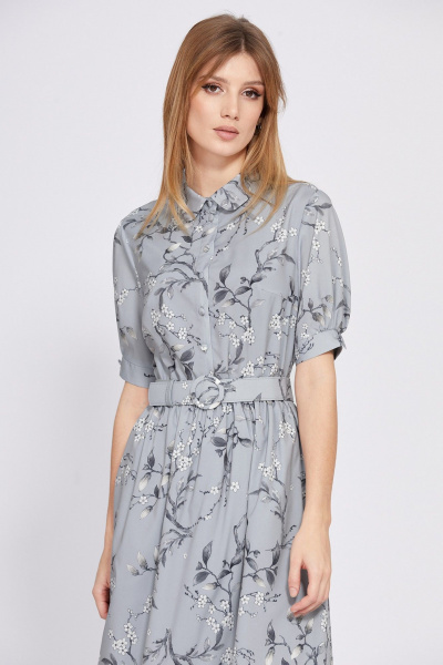 Платье EOLA 2569 серый_с_принтом - фото 3