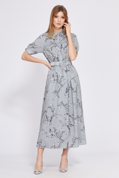 Платье EOLA 2569 серый_с_принтом - фото 1
