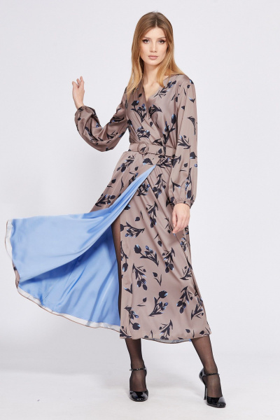 Платье EOLA 2572 какао_в_цветы - фото 4