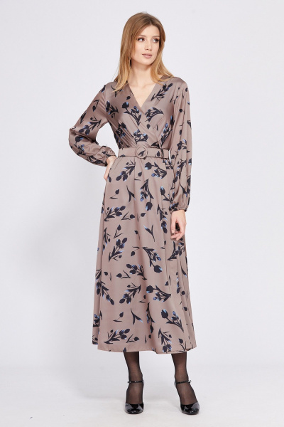 Платье EOLA 2572 какао_в_цветы - фото 1