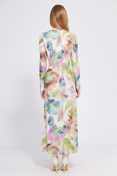 Платье EOLA 2578 бежевый в цветы - фото 7