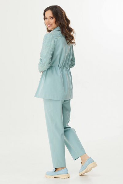 Брюки, жакет Магия моды 2391 шалфей+желтый - фото 4