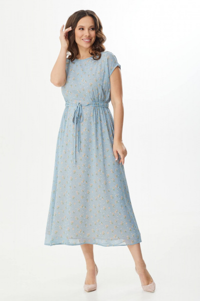 Куртка, платье Магия моды 2393 беж+голубой - фото 10