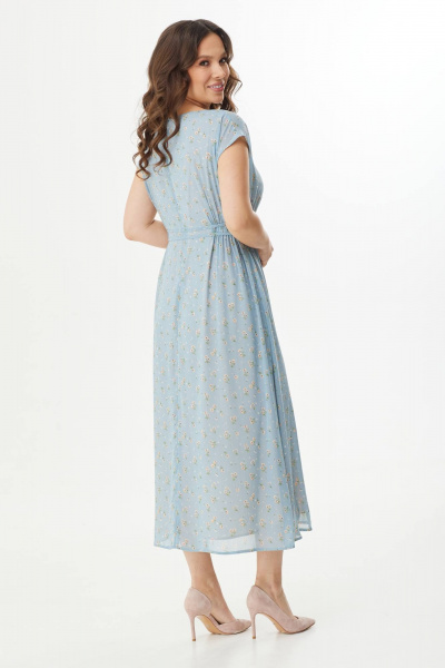 Куртка, платье Магия моды 2393 беж+голубой - фото 9