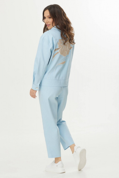 Брюки, куртка, футболка Магия моды 2400 голубой - фото 9