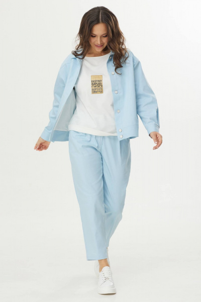 Брюки, куртка, футболка Магия моды 2400 голубой - фото 8