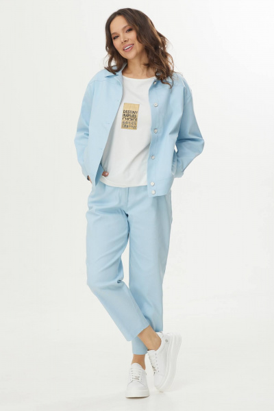 Брюки, куртка, футболка Магия моды 2400 голубой - фото 1