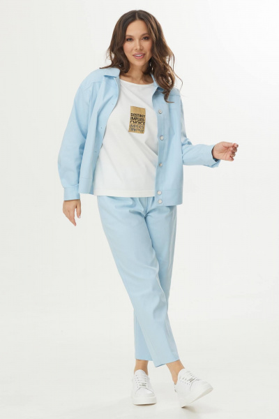 Брюки, куртка, футболка Магия моды 2400 голубой - фото 5