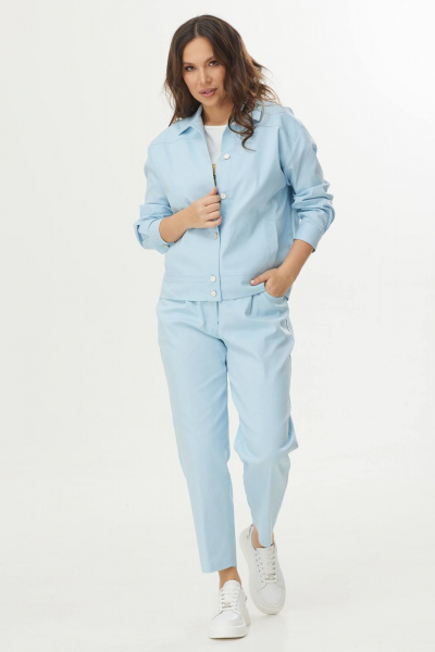 Брюки, куртка, футболка Магия моды 2400 голубой - фото 4