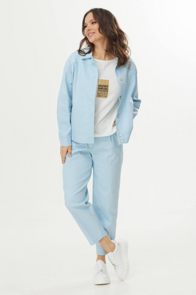 Брюки, куртка, футболка Магия моды 2400 голубой - фото 3