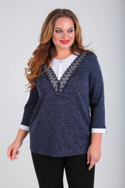 Блуза SOVITA 623 синий - фото 4