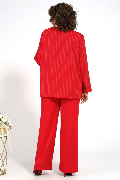 Брюки, жакет Alani Collection 2017 красный - фото 7