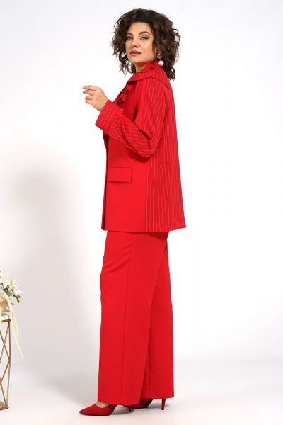 Брюки, жакет Alani Collection 2017 красный - фото 6