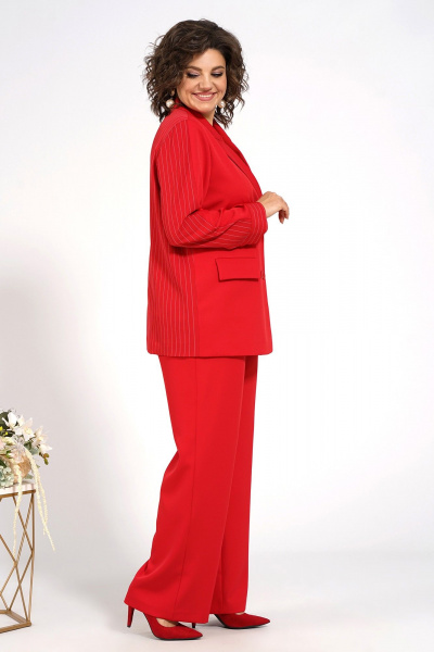 Брюки, жакет Alani Collection 2017 красный - фото 4