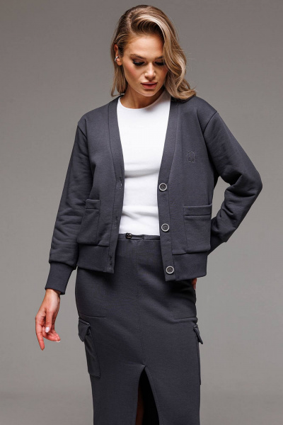 Костюм юбка и кардиган из трикотажа для делового образа GO F7067/30-03 - фото 3