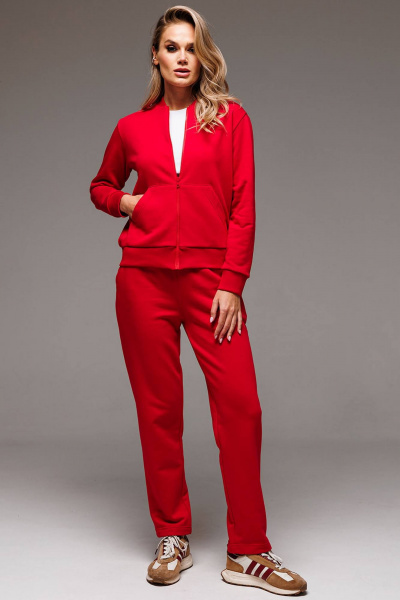 Демисезонный спортивный костюм бомбер и брюки из трикотажа GO F3071/11-02 - фото 1