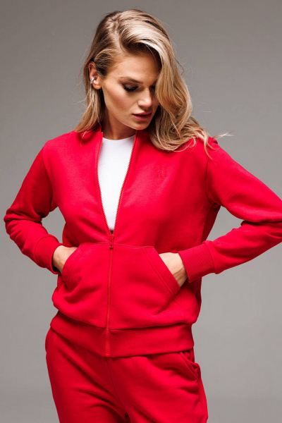 Демисезонный спортивный костюм бомбер и брюки из трикотажа GO F3071/11-02 - фото 3