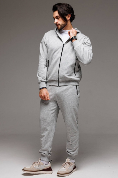 Демисезонный спортивный костюм худи и брюки из трикотажа GO M3060/50-04 - фото 6